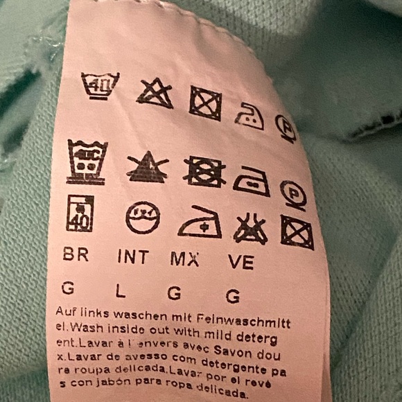 Hugo Boss Men’s Polo Shirt Aqua Green Pima Cotton Size LARGE - Picture 8 of 8